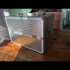 a large silver storage box